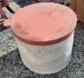 Skruž betonová s ocelovým poklopem (Concrete tube with lid) pr.60 cm, díra vnitřkem 50 cm, výška 48 cm